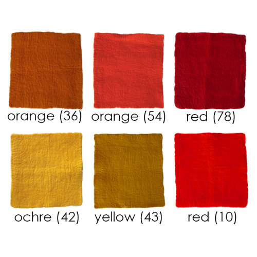 PAPOOSE craft felt sheets 25cm red yellow