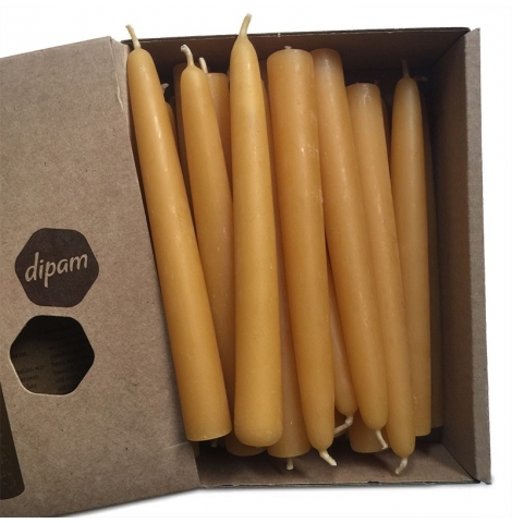 dipam - 100% beeswax tapered birthday ring candles 